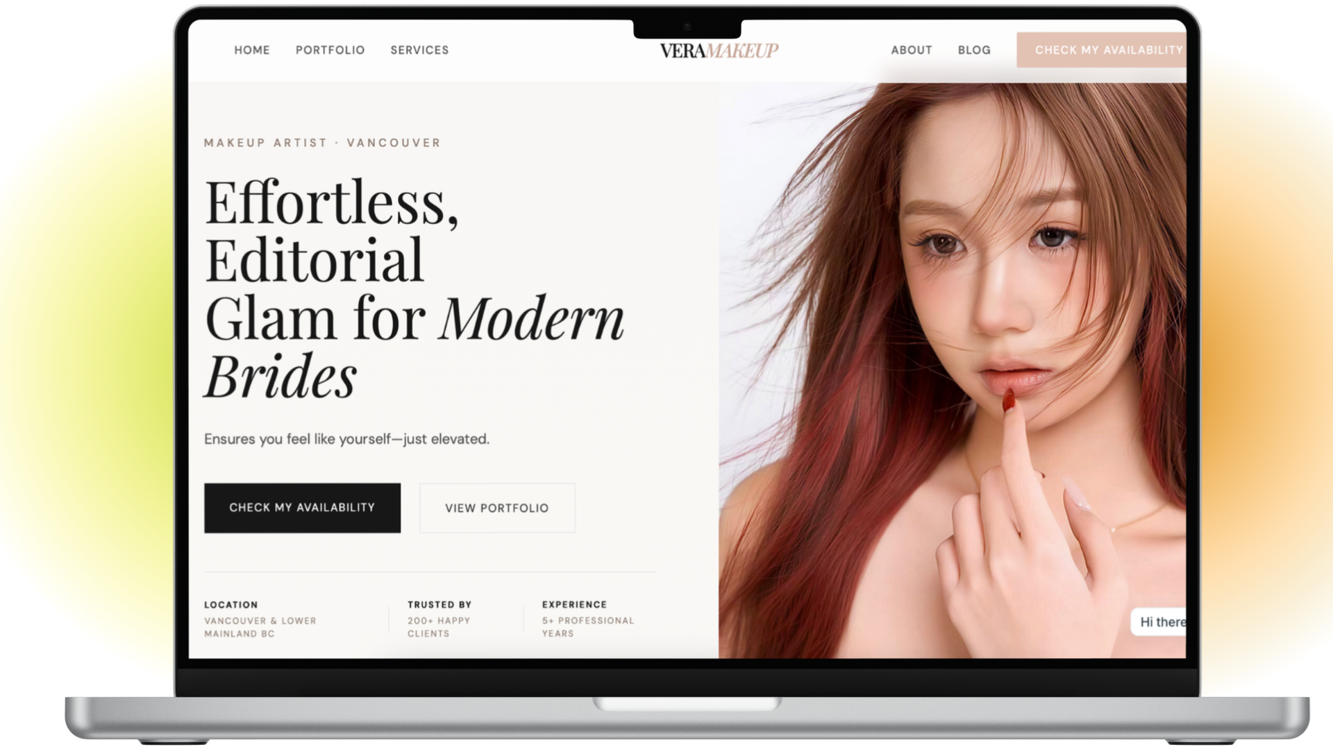 Website mockup on devices